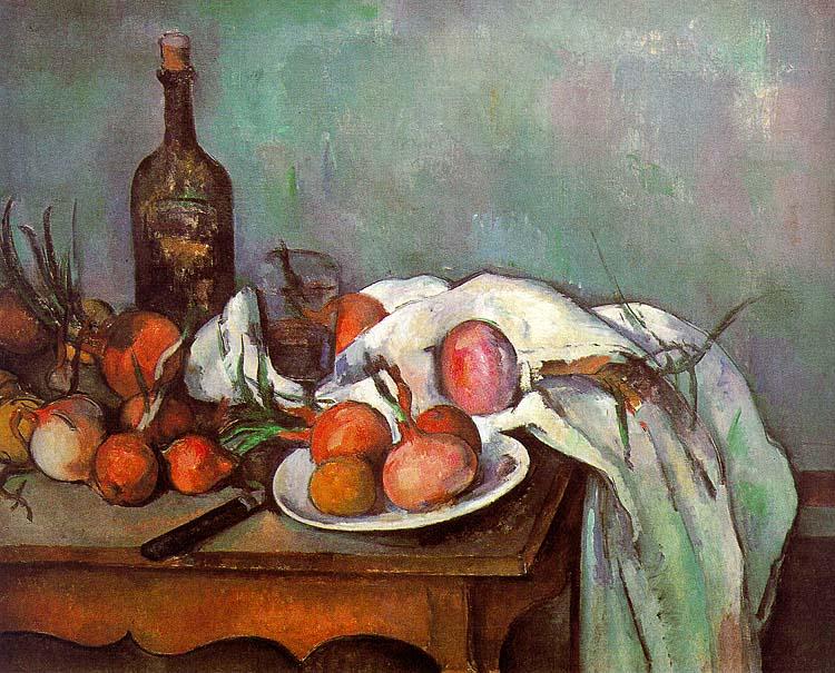 Paul Cezanne Onions and Bottles oil painting picture